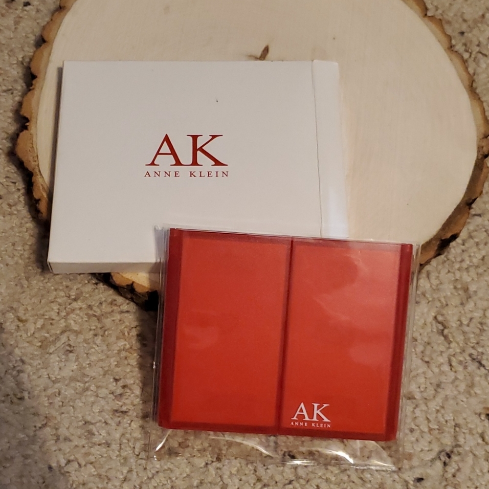 Anne Klein Red Standing Folding Mirror NEW